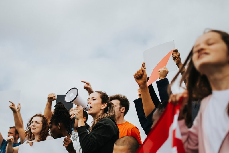 A group of protesters